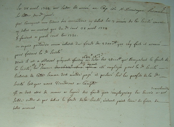 Saint-Domingue. Association commerciale.